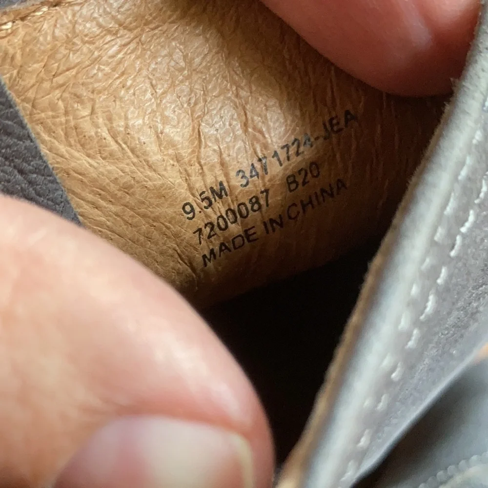 Frye gray leather booties size‎ 9.5